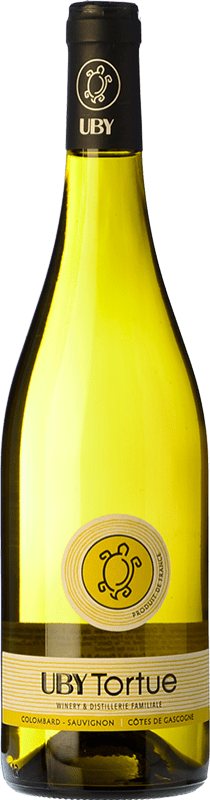 8,95 € Бесплатная доставка | Белое вино Domaine Uby Tortues Colombard Sauvignon I.G.P. Vin de Pays Côtes de Gascogne
