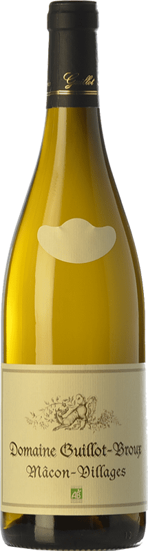 Free Shipping | White wine Guillot Broux Blanc Aged A.O.C. Mâcon Burgundy France Chardonnay Organic 75 cl