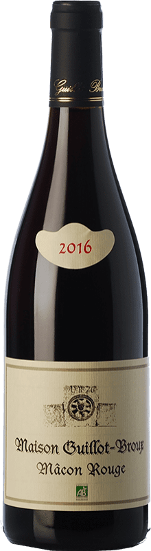 Free Shipping | Red wine Guillot-Broux Rouge Oak A.O.C. Mâcon Burgundy France Gamay 75 cl