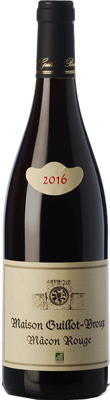 Free Shipping | Red wine Guillot Broux Rouge Oak A.O.C. Mâcon Burgundy France Gamay 75 cl