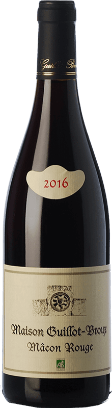 Free Shipping | Red wine Guillot Broux Rouge Oak A.O.C. Mâcon Burgundy France Gamay Organic 75 cl