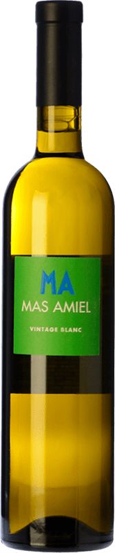 Бесплатная доставка | Сладкое вино Mas Amiel Vintage Blanc A.O.C. Maury Руссильон Франция Grenache Grey 75 cl