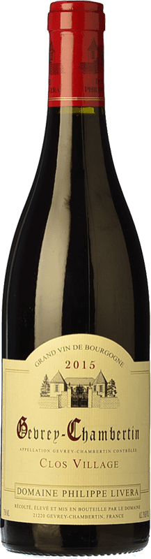 Envoi gratuit | Vin rouge Philippe Livera Clos Village Crianza A.O.C. Gevrey-Chambertin Bourgogne France Pinot Noir 75 cl