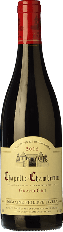 Free Shipping | Red wine Philippe Livera Grand Cru Aged A.O.C. Chambertin Burgundy France Pinot Black 75 cl