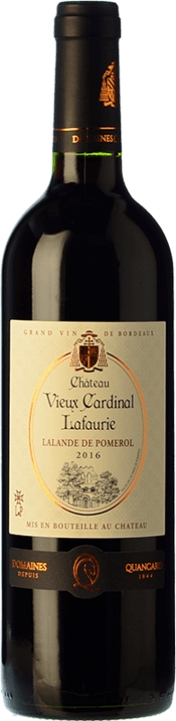 Envío gratis | Vino tinto Domaine Quancard Château Vieux Cardinal Lafaurie Crianza A.O.C. Lalande-de-Pomerol Burdeos Francia Merlot, Cabernet Sauvignon, Cabernet Franc 75 cl