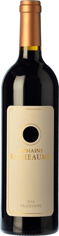 Бесплатная доставка | Красное вино Domaine Richeaume Tradition Молодой Прованс Франция Merlot, Syrah, Cabernet Sauvignon, Carignan Органический 75 cl