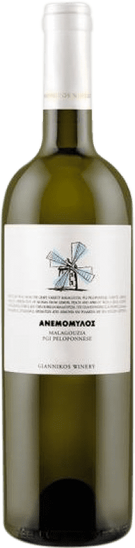 Бесплатная доставка | Белое вино Giannikos Winery Windmill I.G. Peloponeso Peloponeso Греция Malagousia 75 cl