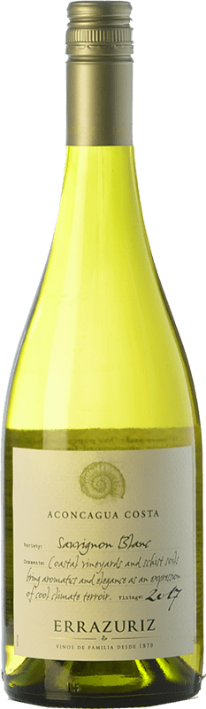 Envio grátis | Vinho Branco Viña Errazuriz Aconcagua Costa Crianza I.G. Valle del Aconcagua Vale do Aconcagua Chile Sauvignon 75 cl