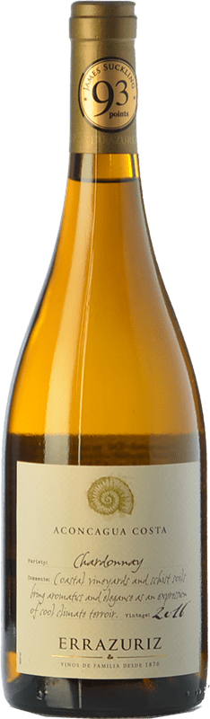 Spedizione Gratuita | Vino Bianco Viña Errazuriz Aconcagua Costa Crianza — Invecchiato in Botte I.G. Valle del Aconcagua Valle dell'Aconcagua Chile Chardonnay 75 cl