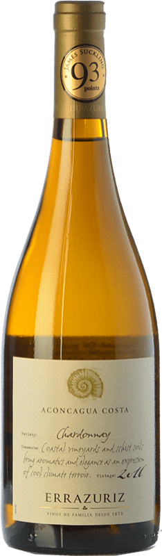 Free Shipping | White wine Viña Errazuriz Aconcagua Costa Aged I.G. Valle del Aconcagua Aconcagua Valley Chile Chardonnay 75 cl