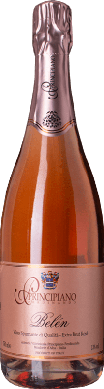 15,95 € | Espumante rosé Ferdinando Principiano Belen Rosé Extra Brut D.O.C. Piedmont Piemonte Itália Barbera 75 cl