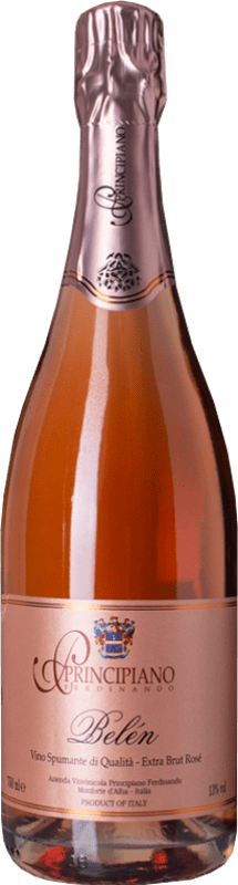 14,95 € Envio grátis | Espumante rosé Ferdinando Principiano Belen Rosé Extra Brut D.O.C. Piedmont