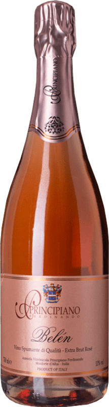 15,95 € | Розовое игристое вино Ferdinando Principiano Belen Rosé Экстра-Брут D.O.C. Piedmont Пьемонте Италия Barbera 75 cl