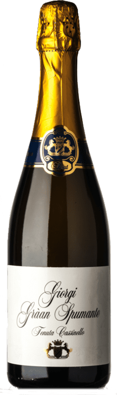 Envio grátis | Espumante branco Giorgi Metodo Classico Tenuta Cassinello Gràan Brut I.G.T. Lombardia Lombardia Itália Pinot Preto 75 cl