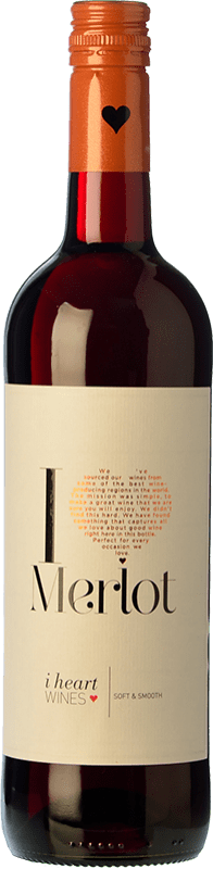 Free Shipping | Red wine I Heart Young Spain Merlot 75 cl