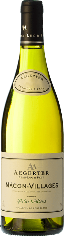 Free Shipping | White wine Jean-Luc & Paul Aegerter Petits Vallons Aged A.O.C. Mâcon-Villages Burgundy France Chardonnay 75 cl