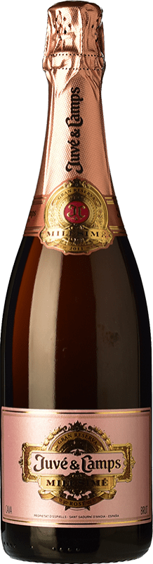 56,95 € Kostenloser Versand | Rosé Sekt Juvé y Camps Brut — Herb Millésimé, Rosé Große Reserve — Lange Reifung D.O. Cava