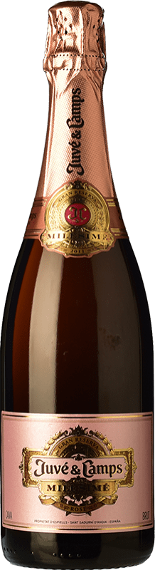 44,95 € | Rosé sparkling Juvé y Camps Millésimé Rosé Brut Gran Reserva D.O. Cava Spain Pinot Black Bottle 75 cl