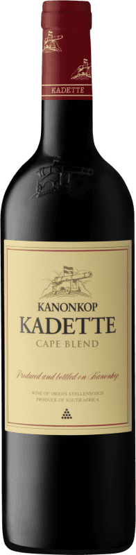 15,95 € | Красное вино Kanonkop Kadette Cape Blend Crianza — Крианса I.G. Stellenbosch Стелленбош Южная Африка Merlot — Мерло, Cabernet Sauvignon — Каберне Совиньон, Pinotage — Пинотаж 75 cl