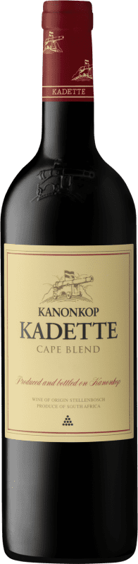 Free Shipping | Red wine Kanonkop Kadette Cape Blend Aged I.G. Stellenbosch Stellenbosch South Africa Merlot, Cabernet Sauvignon, Pinotage 75 cl