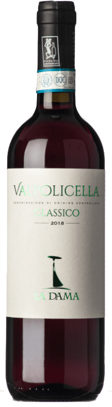 Бесплатная доставка | Красное вино La Dama Classico D.O.C. Valpolicella Венето Италия Corvina, Rondinella, Corvinone, Molinara 75 cl