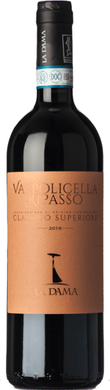 Бесплатная доставка | Красное вино La Dama Superiore D.O.C. Valpolicella Ripasso Венето Италия Corvina, Rondinella, Corvinone, Molinara 75 cl