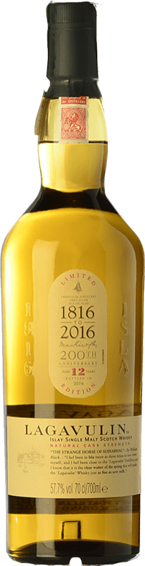 Kostenloser Versand | Single Malt Whisky Lagavulin Cask Strength — Fassstärke, Limitierte Edition Islay Großbritannien 12 Jahre 70 cl