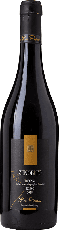 Envio grátis | Vinho Tinto La Piana Zenobito di Capraia I.G.T. Toscana Tuscany Itália Colorino, Ciliegiolo Eco — Biológico 75 cl