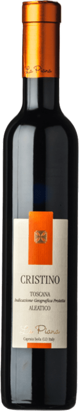Kostenloser Versand | Süßwein La Piana Passito Cristino di Capraia I.G.T. Toscana Toskana Italien Aleático Eco — Biologisch Halbflasche 37 cl