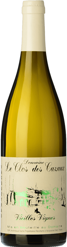 Free Shipping | White wine Le Clos des Cazaux Blanc Vieilles Vignes Aged A.O.C. Vacqueyras Rhône France Roussanne, Viognier, Clairette Blanche 75 cl