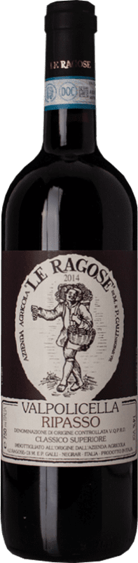Бесплатная доставка | Красное вино Le Ragose D.O.C. Valpolicella Ripasso Венето Италия Corvina — Корвина, Rondinella — Рондинелла, Corvinone — Корвиноне 75 cl