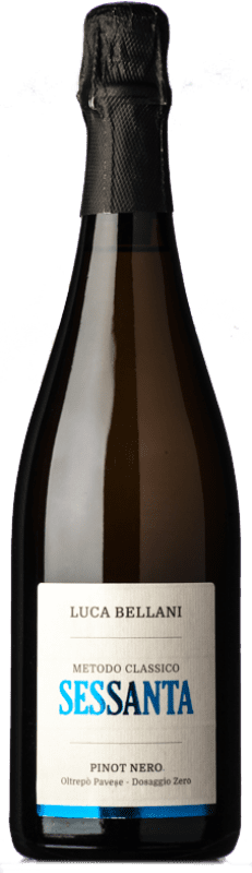 23,95 € | Espumante branco Luca Bellani Sessanta Pas Dosé Brut Nature D.O.C.G. Oltrepò Pavese Metodo Classico Lombardia Itália Pinot Preto 75 cl