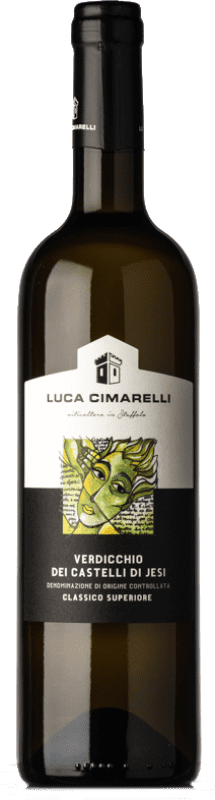 Free Shipping | White wine Luca Cimarelli Superiore D.O.C. Verdicchio dei Castelli di Jesi Marche Italy Verdicchio 75 cl