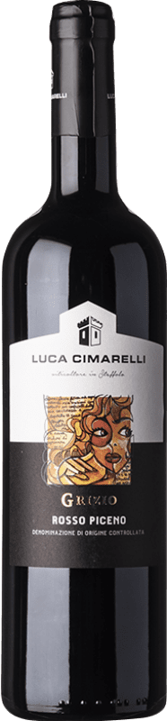 Free Shipping | Red wine Luca Cimarelli D.O.C. Rosso Piceno Marche Italy Montepulciano 75 cl