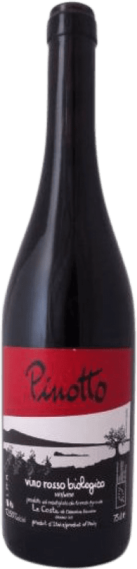 Бесплатная доставка | Красное вино Le Coste Pinotto I.G. Vino da Tavola Лацио Италия Syrah, Pinot Black Органический 75 cl