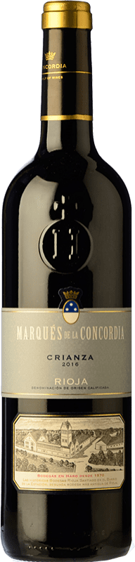 Free Shipping | Red wine Marqués de La Concordia Aged D.O.Ca. Rioja The Rioja Spain Tempranillo 75 cl