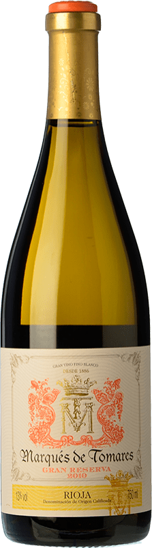 Free Shipping | White wine Marqués de Tomares Blanco Grand Reserve D.O.Ca. Rioja The Rioja Spain Viura, Grenache White 75 cl