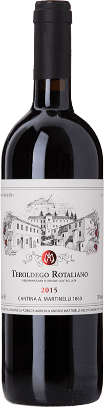 Free Shipping | Red wine Martinelli D.O.C. Teroldego Rotaliano Trentino-Alto Adige Italy Teroldego 75 cl