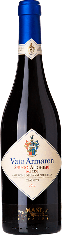 Envío gratis | Vino Tinto Masi Alighieri Vaio Armaron Superiore — Superior D.O.C.G. Amarone della Valpolicella Veneto Italia Corvina, Rondinella, Molinara 75 cl
