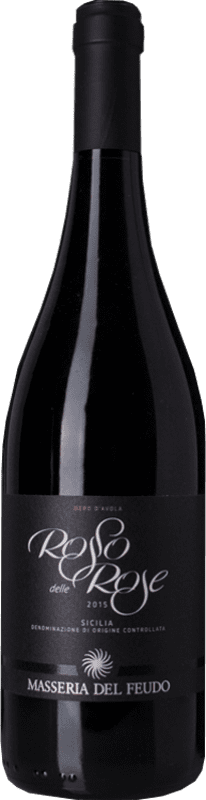 14,95 € | Rotwein Masseria del Feudo Rosso delle Rose D.O.C. Sicilia Sizilien Italien Nero d'Avola Ökologisch 75 cl