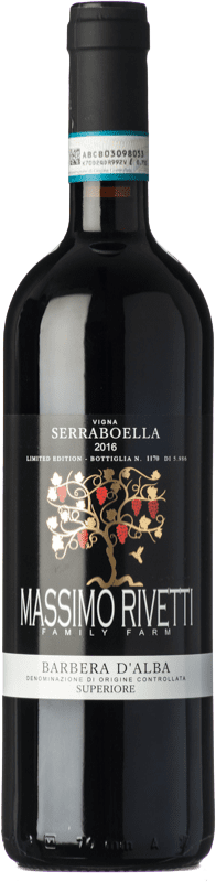 Free Shipping | Red wine Massimo Rivetti Serraboella D.O.C. Barbera d'Alba Piemonte Italy Barbera Organic 75 cl