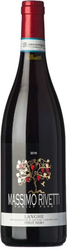 Бесплатная доставка | Красное вино Massimo Rivetti D.O.C. Langhe Пьемонте Италия Pinot Black 75 cl