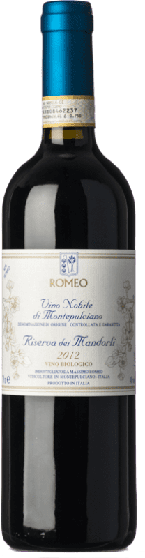 Spedizione Gratuita | Vino rosso Massimo Romeo Riserva dei Mandorli Riserva D.O.C.G. Vino Nobile di Montepulciano Toscana Italia Prugnolo Gentile Biologico 75 cl