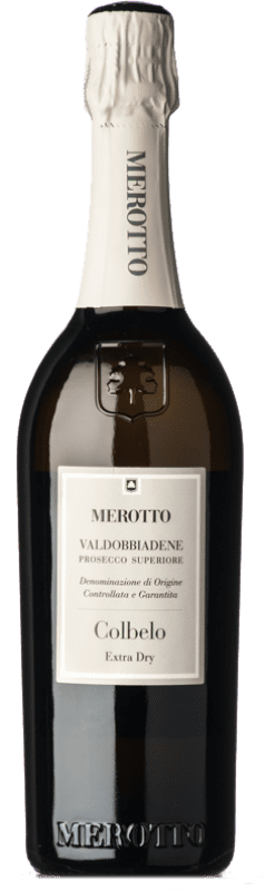 Envoi gratuit | Vin Mousseux Blanc Merotto Colbelo Extra Dry — Extra-Sec D.O.C.G. Prosecco di Conegliano-Valdobbiadene Vénétie Italie Glera 75 cl