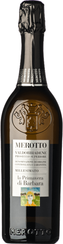 Бесплатная доставка | Белое игристое вино Merotto La Primavera di Barbara Dry — Сухой D.O.C.G. Prosecco di Conegliano-Valdobbiadene Венето Италия Glera — Глера 75 cl