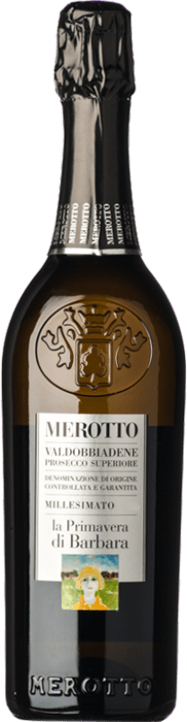 Envoi gratuit | Blanc mousseux Merotto La Primavera di Barbara Dry Sec D.O.C.G. Prosecco di Conegliano-Valdobbiadene Vénétie Italie Glera 75 cl