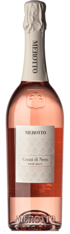 Free Shipping | Rosé sparkling Merotto Grani di Nero Rosé Brut I.G.T. Veneto Veneto Italy Pinot Black 75 cl