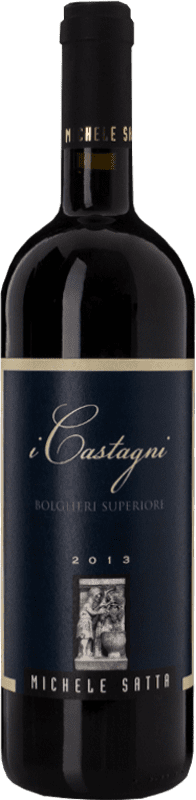 Бесплатная доставка | Красное вино Michele Satta I Castagni Superiore D.O.C. Bolgheri Тоскана Италия Syrah, Cabernet Sauvignon, Teroldego 75 cl