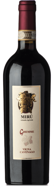 Бесплатная доставка | Красное вино Mirù D.O.C.G. Ghemme Пьемонте Италия Nebbiolo, Vespolina 75 cl