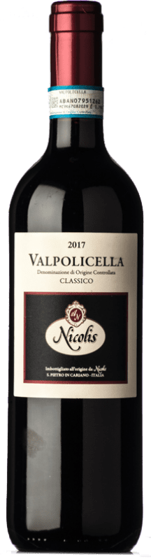 Бесплатная доставка | Красное вино Nicolis Classico D.O.C. Valpolicella Венето Италия Corvina, Rondinella, Molinara 75 cl